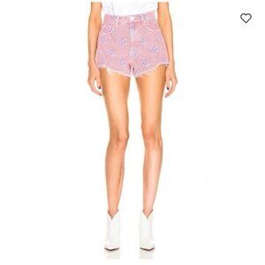 Alexander Wang T Bite Star Print Cutoff Denim Shorts